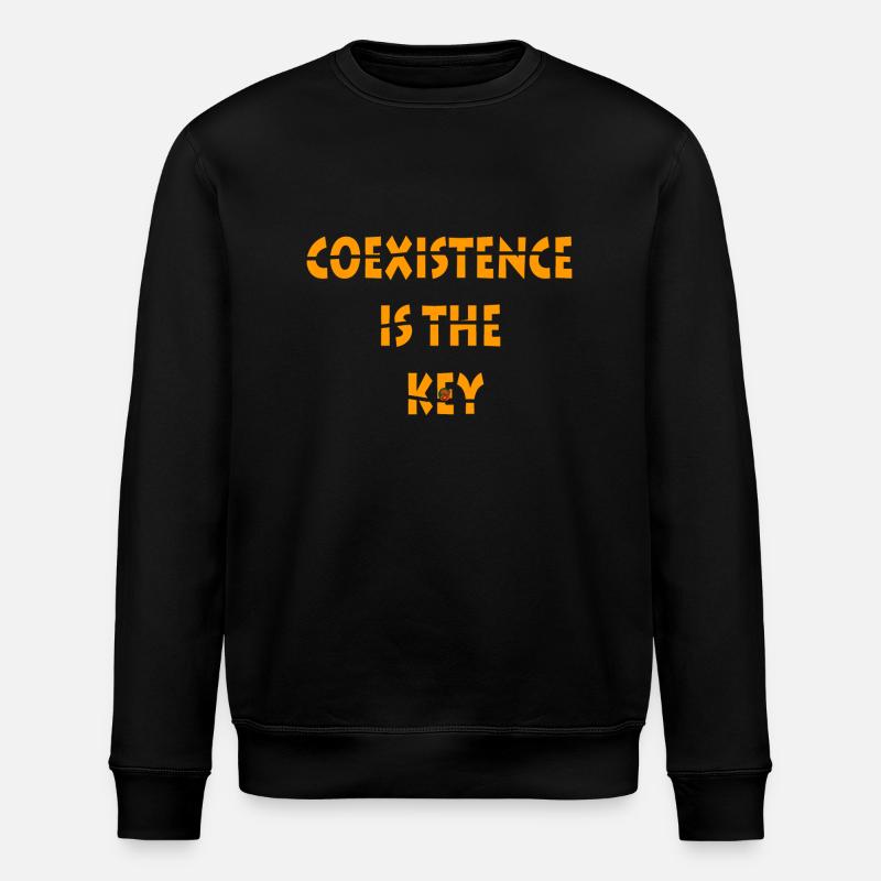 Coexistence is the key! - Stanley/Stella ROLLER Unisex Organic Sweatshirt - black