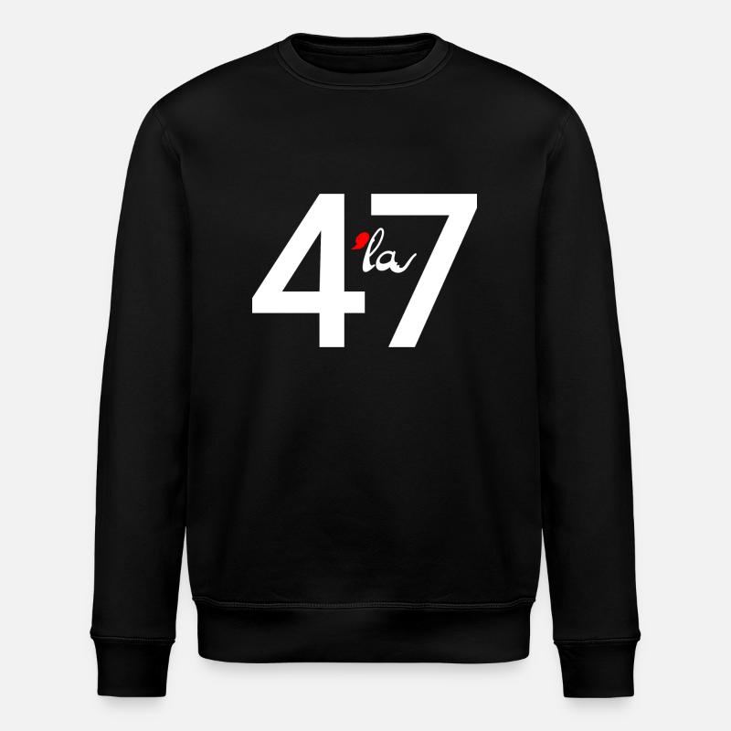47 comma la - Stanley/Stella ROLLER Unisex Organic Sweatshirt - black