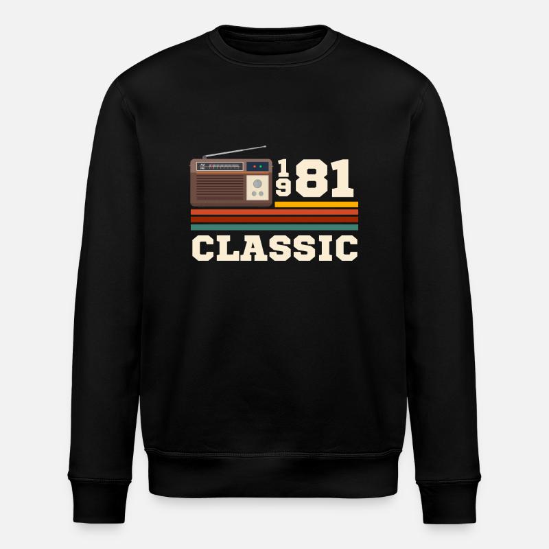 Jubiläum 1981 Retro-Klassiker - Stanley/Stella Unisex Bio-Sweatshirt ROLLER - Schwarz