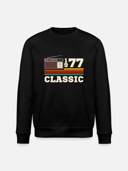 Anniversary 1977 retro classic - Stanley/Stella ROLLER Unisex Organic Sweatshirt - black