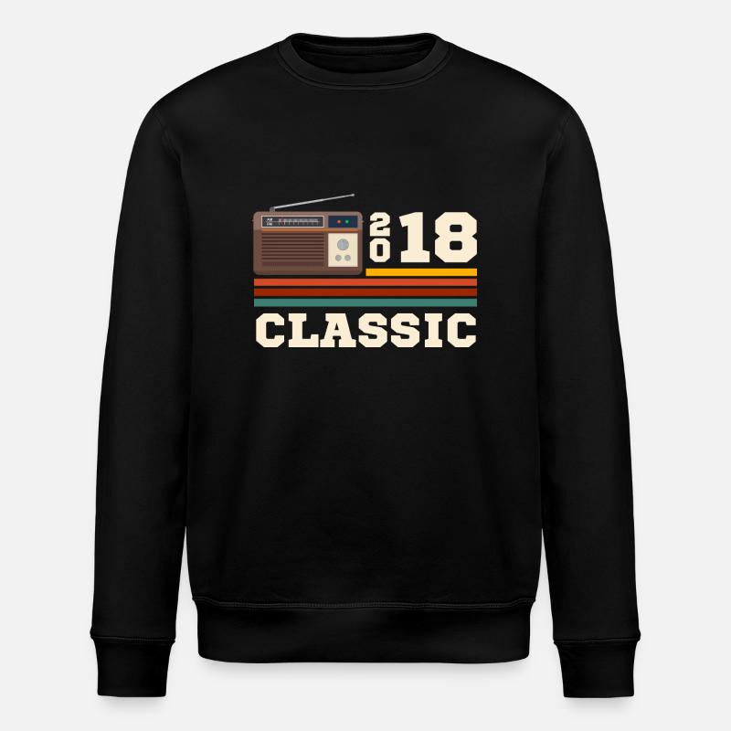 Anniversary 2018 retro classic - Stanley/Stella ROLLER Unisex Organic Sweatshirt - black