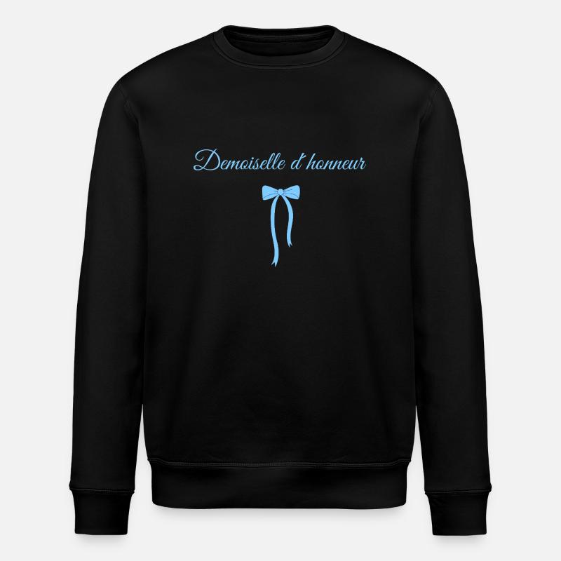 Demoiselle d’honneur noeud bleu - Sweat bio ROLLER Stanley/Stella Unisexe - noir
