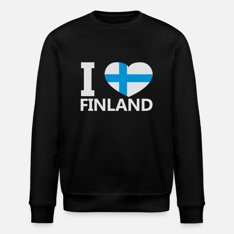 J'aime la Finlande - Sweat bio ROLLER Stanley/Stella Unisexe - noir
