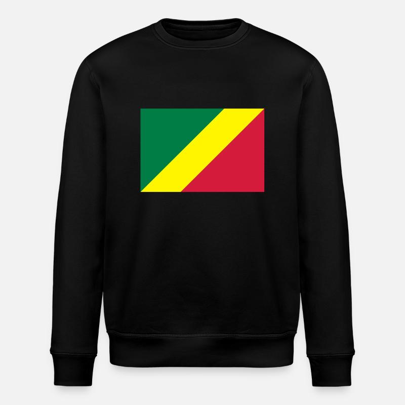 drapeau Congo Brazzaville - Sweat bio ROLLER Stanley/Stella Unisexe - noir