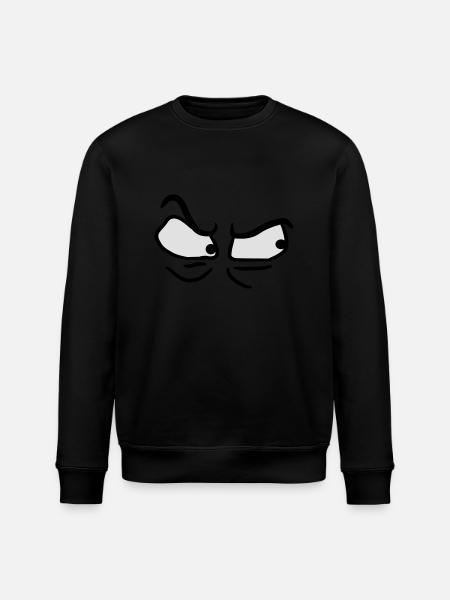 Angry angry angry eyes - Stanley/Stella ROLLER Unisex Organic Sweatshirt - black