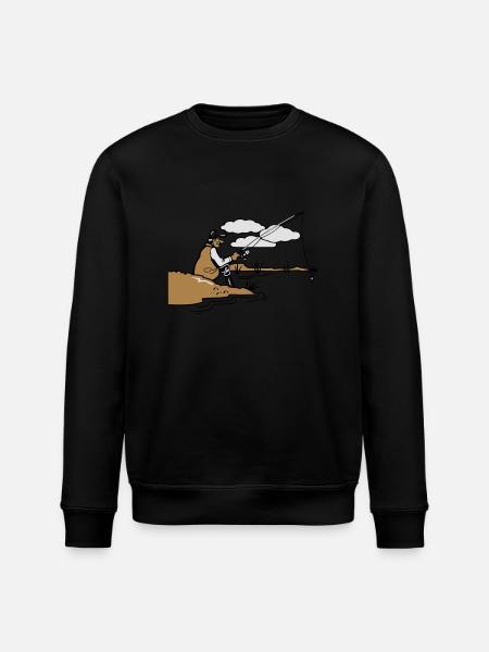 Fishing relax shore - Stanley/Stella ROLLER Unisex Organic Sweatshirt - black