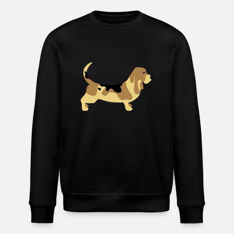 Basset Hound - Sweat bio ROLLER Stanley/Stella Unisexe - noir