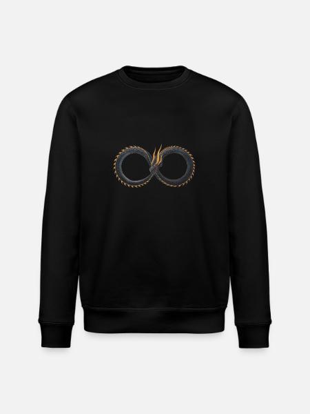 Ouroboros Dragon - Occult Infinity Symbol - Stanley/Stella Unisex Bio-Sweatshirt ROLLER - Schwarz