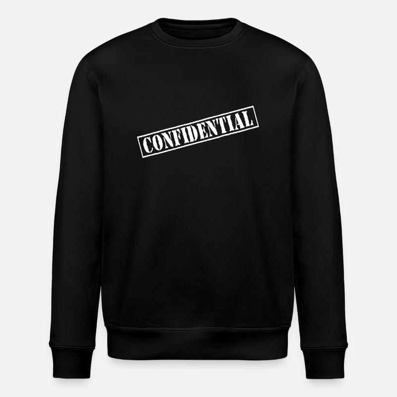 Confidential vector stamp - Stanley/Stella ROLLER Unisex Organic Sweatshirt - black