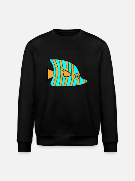 fish - Stanley/Stella ROLLER Unisex Organic Sweatshirt - black