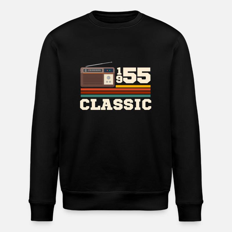 Anniversaire 1955 retro classic - Sweat bio ROLLER Stanley/Stella Unisexe - noir