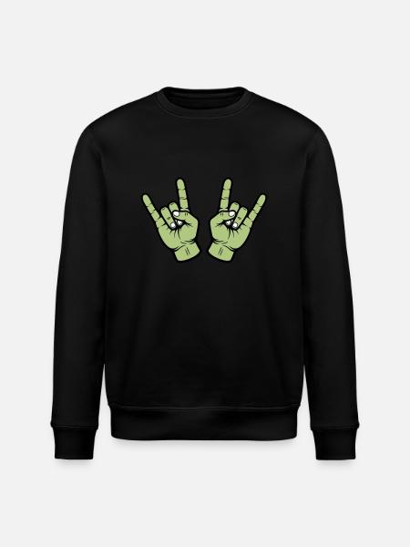 Party Hand Skirt Sign - Stanley/Stella ROLLER Unisex Organic Sweatshirt - black