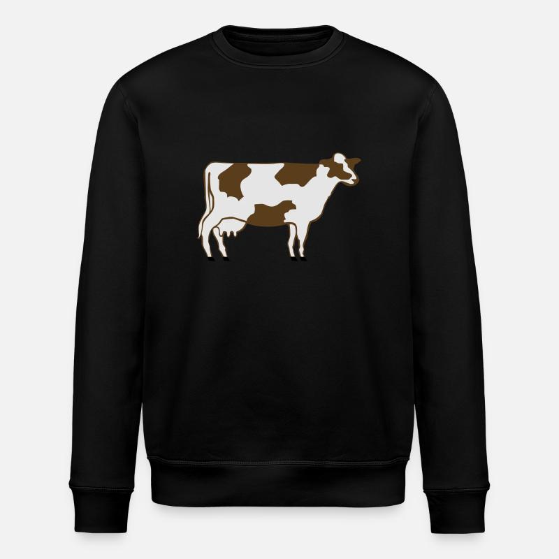 Dairy Cow - Stanley/Stella ROLLER Unisex Organic Sweatshirt - black