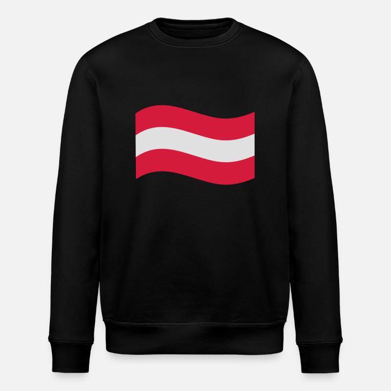 Austria - Österreich Fahne - Stanley/Stella Unisex Bio-Sweatshirt ROLLER - Schwarz
