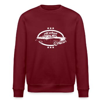 Old School - Stanley/Stella Unisex Bio-Sweatshirt ROLLER - Burgunderrot - Vorne - Nik (191cm)