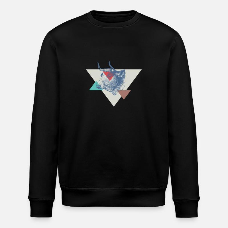 Conception de triangle de vache - Sweat bio ROLLER Stanley/Stella Unisexe - noir