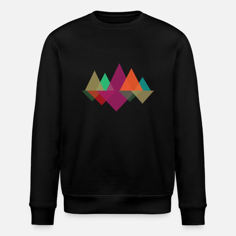 Hipster Mountains - Stanley/Stella Unisex Bio-Sweatshirt ROLLER - Schwarz