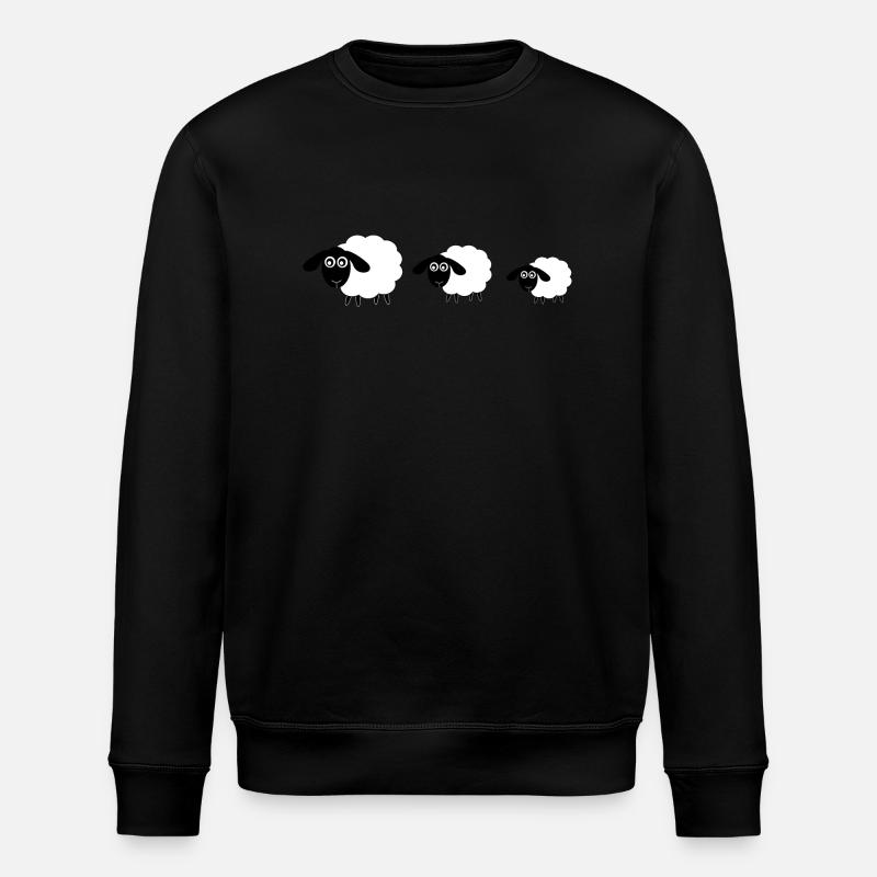 Schafe Schäfchen Lamm - Stanley/Stella Unisex Bio-Sweatshirt ROLLER - Schwarz