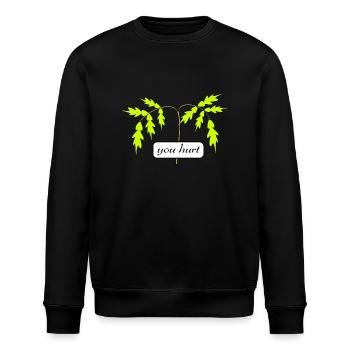 you hurt - Stanley/Stella Unisex Bio-Sweatshirt ROLLER - Schwarz - Vorne - Nik (191cm)