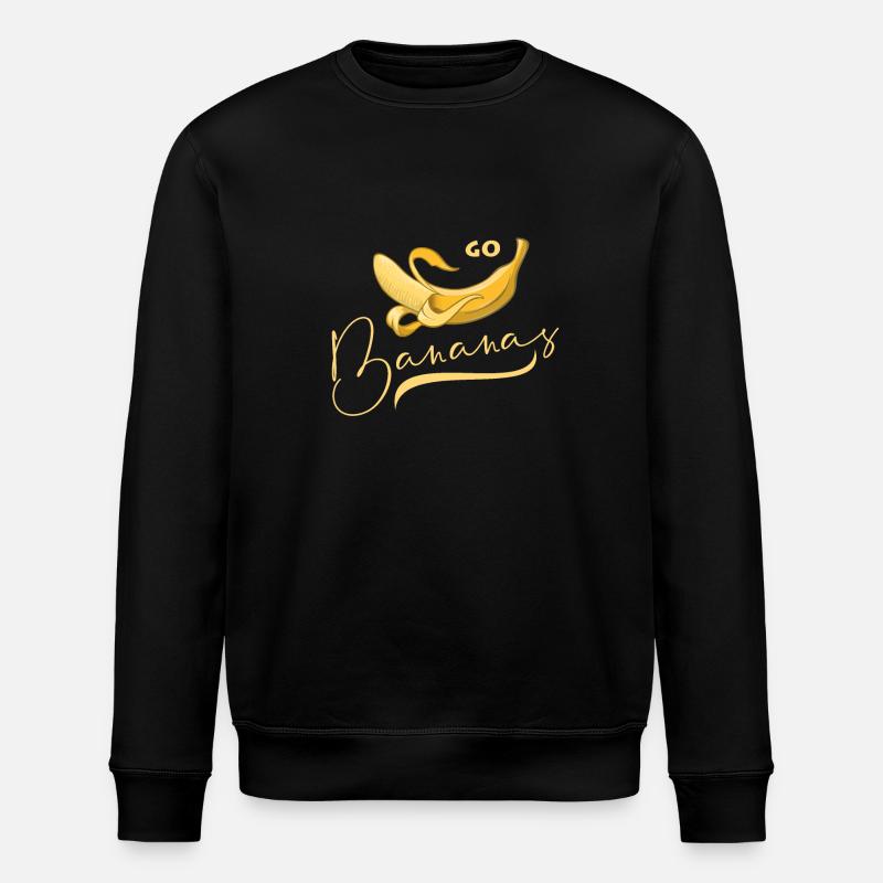 Drôle de dicton - Go Bananas - Sweat bio ROLLER Stanley/Stella Unisexe - noir