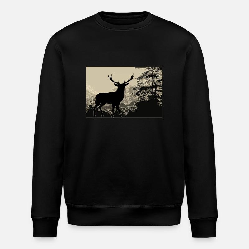 Hirsch - Stanley/Stella Unisex Bio-Sweatshirt ROLLER - Schwarz