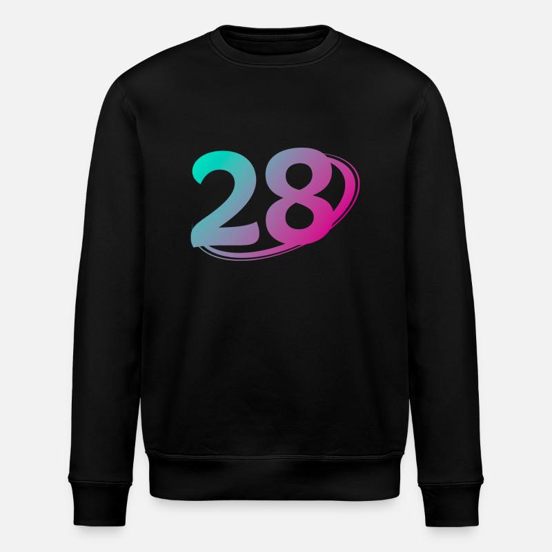 Nummer 28 mehrfarbig - Stanley/Stella Unisex Bio-Sweatshirt ROLLER - Schwarz