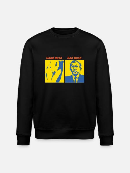 Good Bush - Bad Bush - Stanley/Stella Unisex Bio-Sweatshirt ROLLER - Schwarz