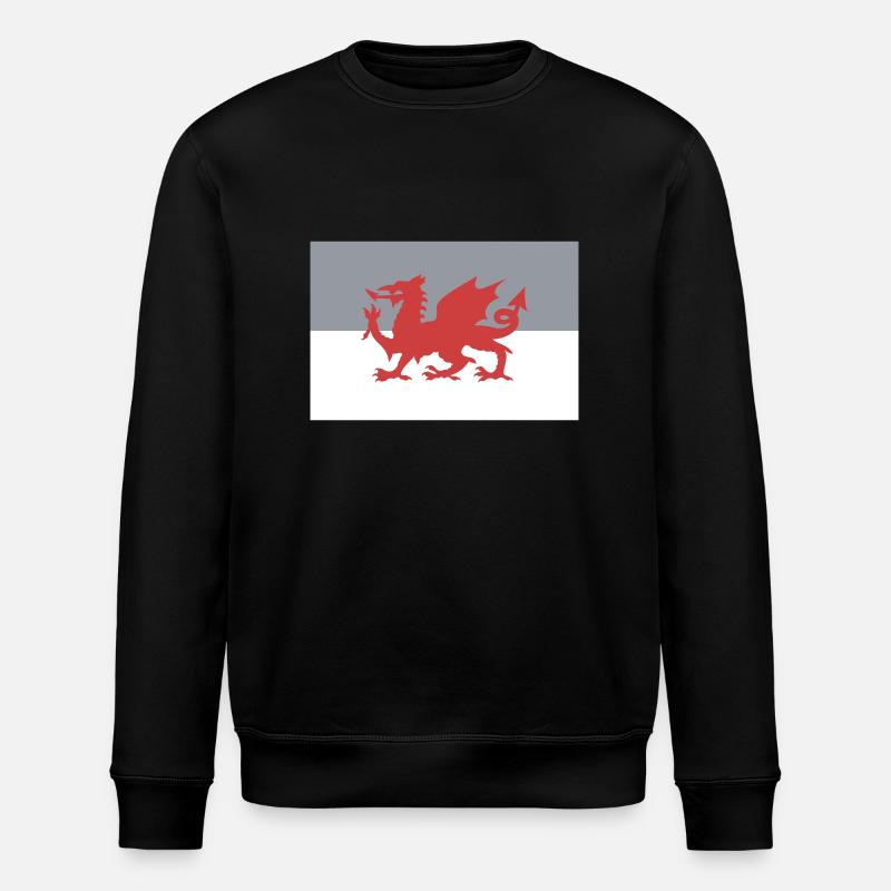 Pays de Galles - drapeau - Sweat bio ROLLER Stanley/Stella Unisexe - noir