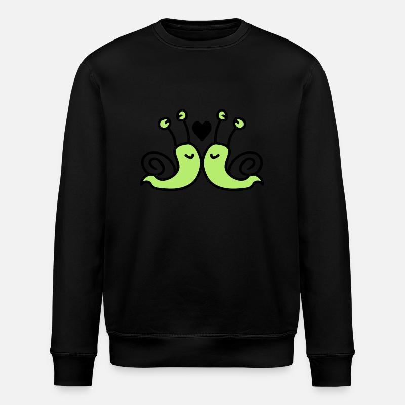 verliebte Schnecken - Stanley/Stella Unisex Bio-Sweatshirt ROLLER - Schwarz