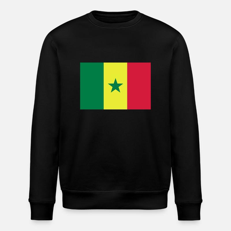 drapeau Sénégal - Senegal flag - Sweat bio ROLLER Stanley/Stella Unisexe - noir