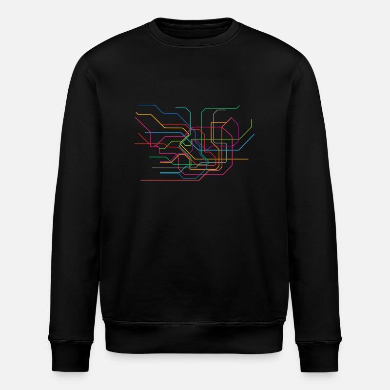 Tokyo Subway Map - Stanley/Stella ROLLER Unisex Organic Sweatshirt - black