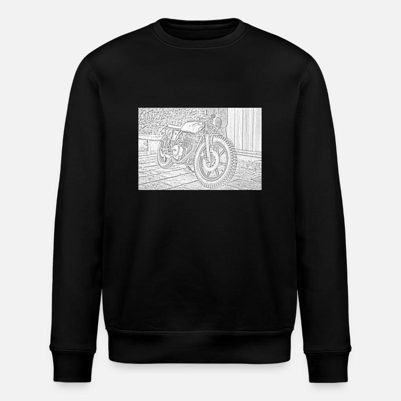 Motorradskizze - Stanley/Stella Unisex Bio-Sweatshirt ROLLER - Schwarz