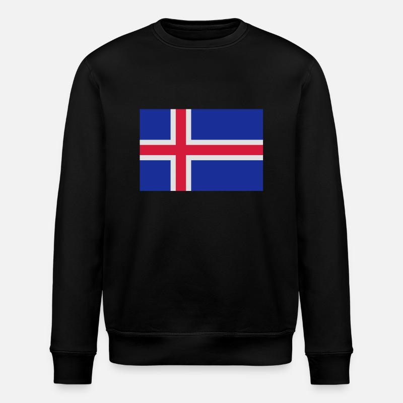 drapeau_islande - Sweat bio ROLLER Stanley/Stella Unisexe - noir