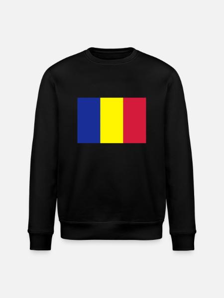 drapeau_roumanie - Stanley/Stella ROLLER Unisex Organic Sweatshirt - black