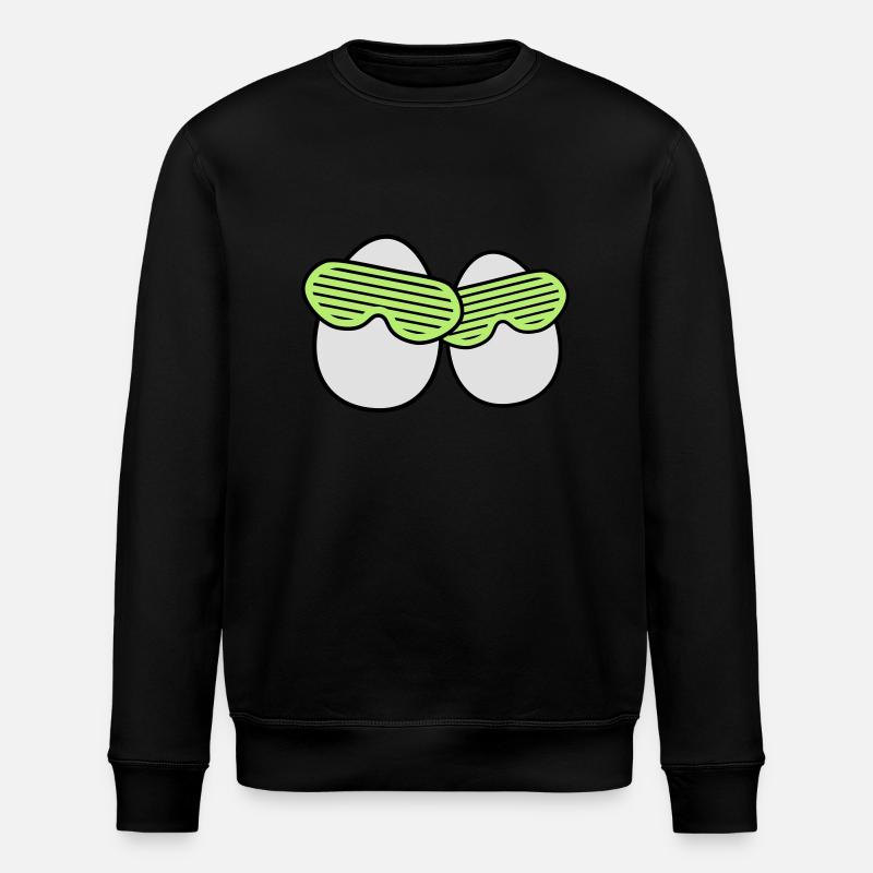 Funky Eggs - Stanley/Stella ROLLER Unisex Organic Sweatshirt - black