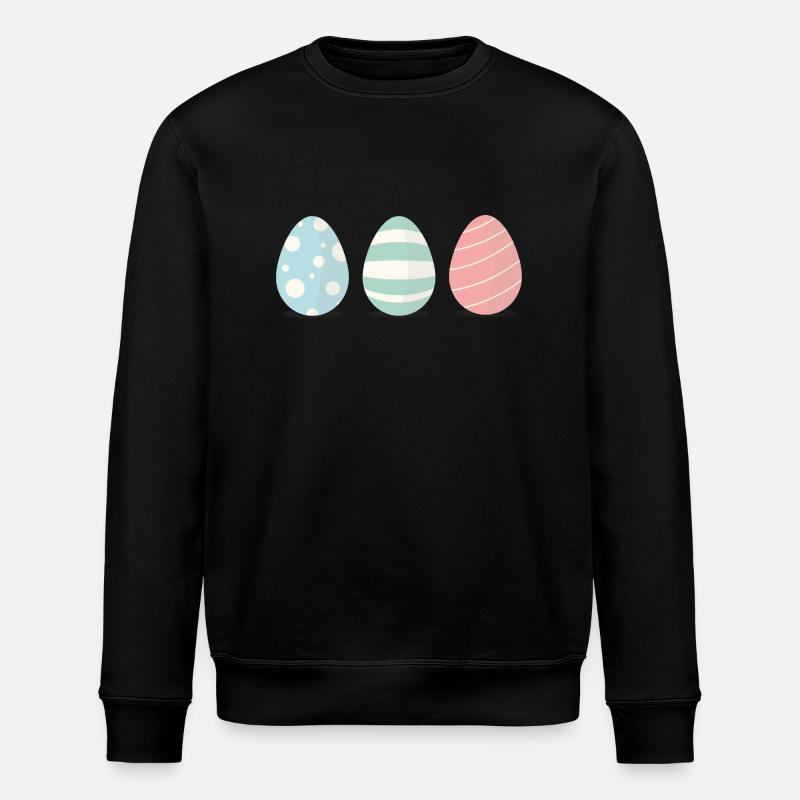 Trois œufs de Pâques - Sweat bio ROLLER Stanley/Stella Unisexe - noir