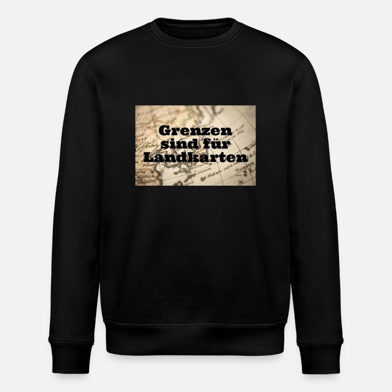 Grenzenlos - Stanley/Stella Unisex Bio-Sweatshirt ROLLER - Schwarz