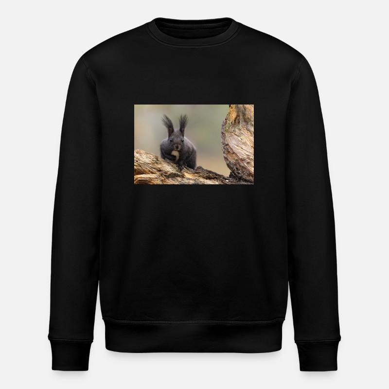 Oachkatzl / Squirrel - Stanley/Stella ROLLER Unisex Organic Sweatshirt - black