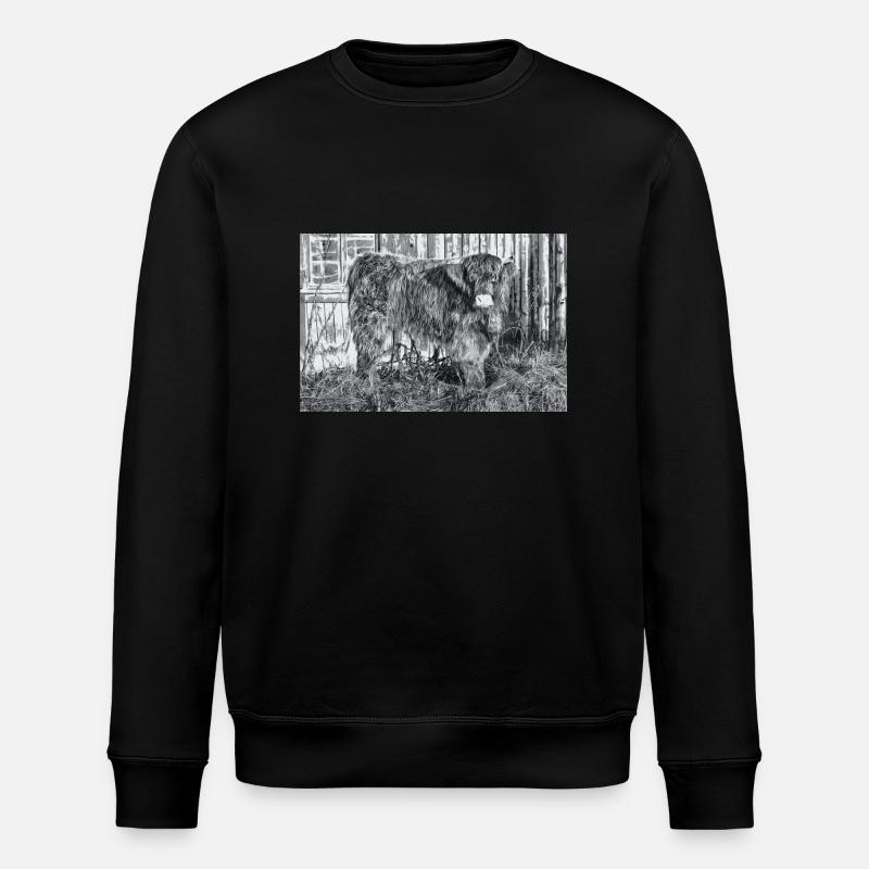 Hochlandrind - Stanley/Stella Unisex Bio-Sweatshirt ROLLER - Schwarz