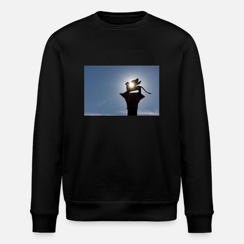 Venezianischer Löwe - Stanley/Stella Unisex Bio-Sweatshirt ROLLER - Schwarz