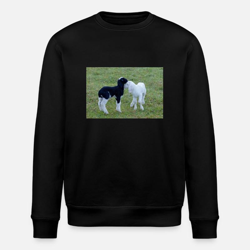 Agneaux noirs et blancs - Sweat bio ROLLER Stanley/Stella Unisexe - noir