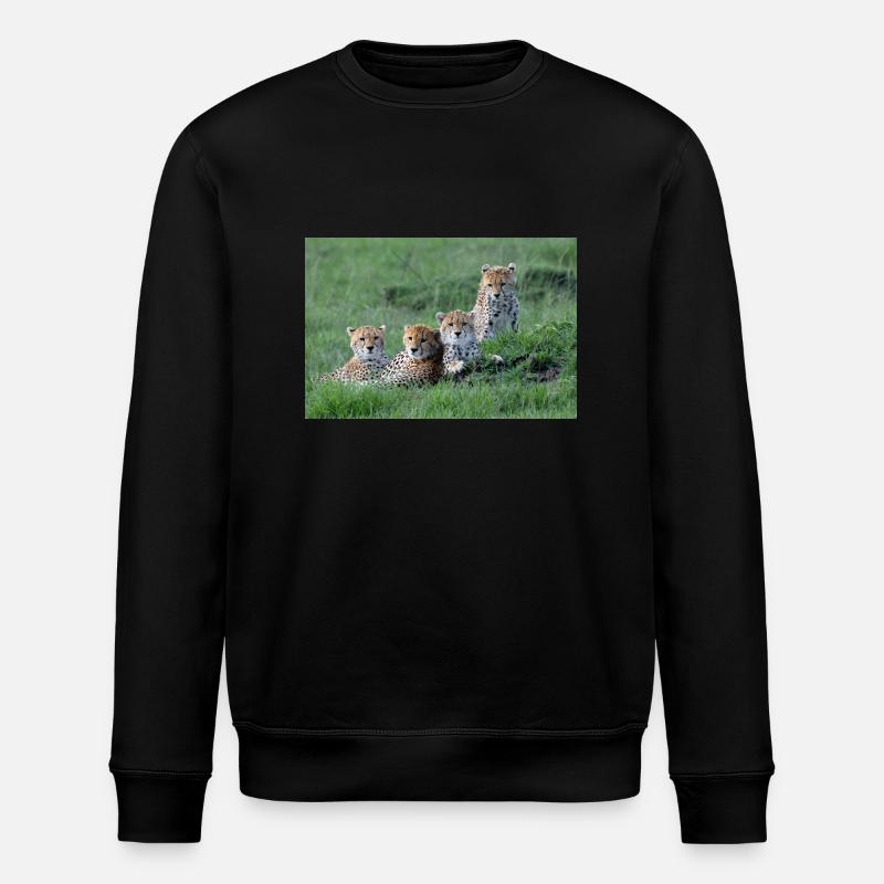 Geparden - Stanley/Stella Unisex Bio-Sweatshirt ROLLER - Schwarz