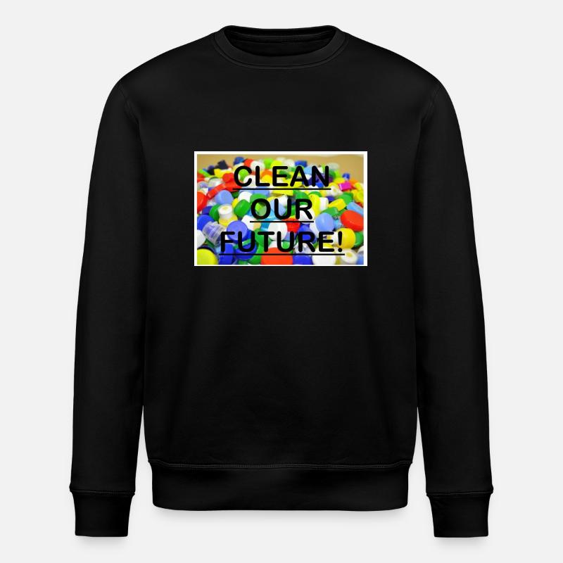 Future plastic - Stanley/Stella ROLLER Unisex Organic Sweatshirt - black