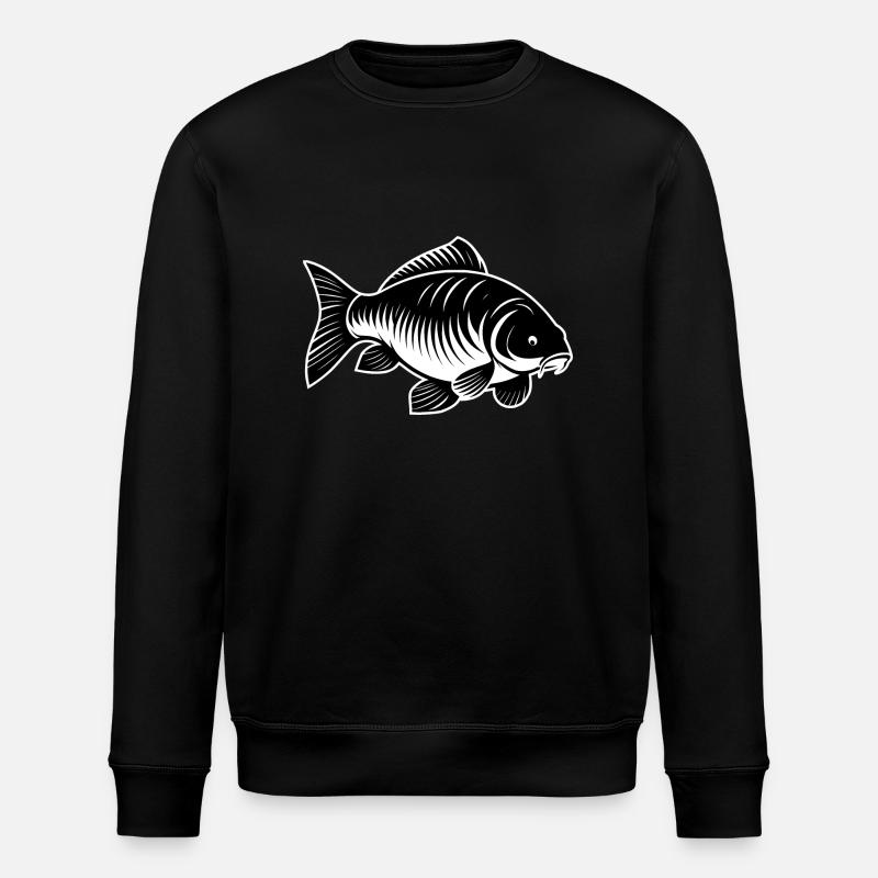 Carp black and white - Stanley/Stella ROLLER Unisex Organic Sweatshirt - black