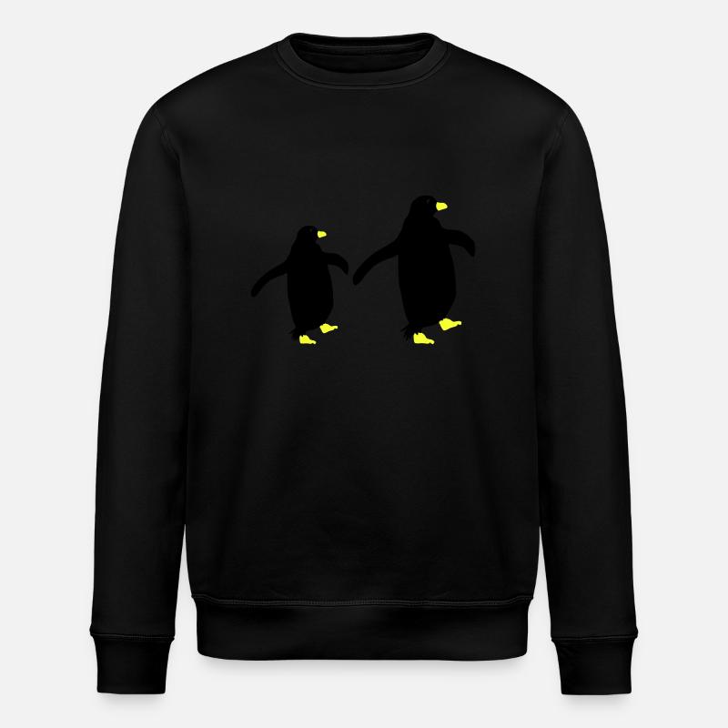 pinguin silhouette 2 - Stanley/Stella Unisex Bio-Sweatshirt ROLLER - Schwarz