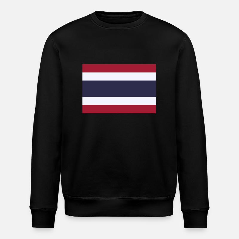 Thailand flag / Drapeau Thaïlande - Stanley/Stella ROLLER Unisex Organic Sweatshirt - black