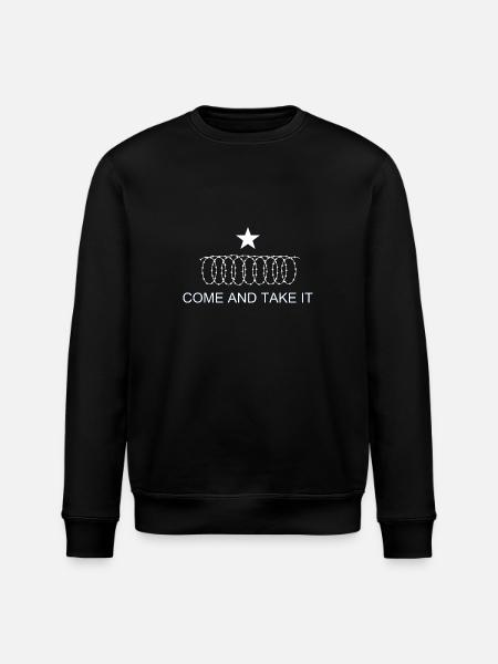 Texas Flag Come and Take It Razor wire - Stanley/Stella ROLLER Unisex Organic Sweatshirt - black