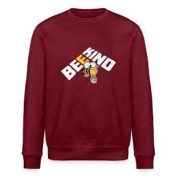 Sei nett niedlich Honig Freundlichkeit Biene Liebe inspirierend - Stanley/Stella Unisex Bio-Sweatshirt ROLLER - Burgunderrot - Vorne - Nik (191cm)