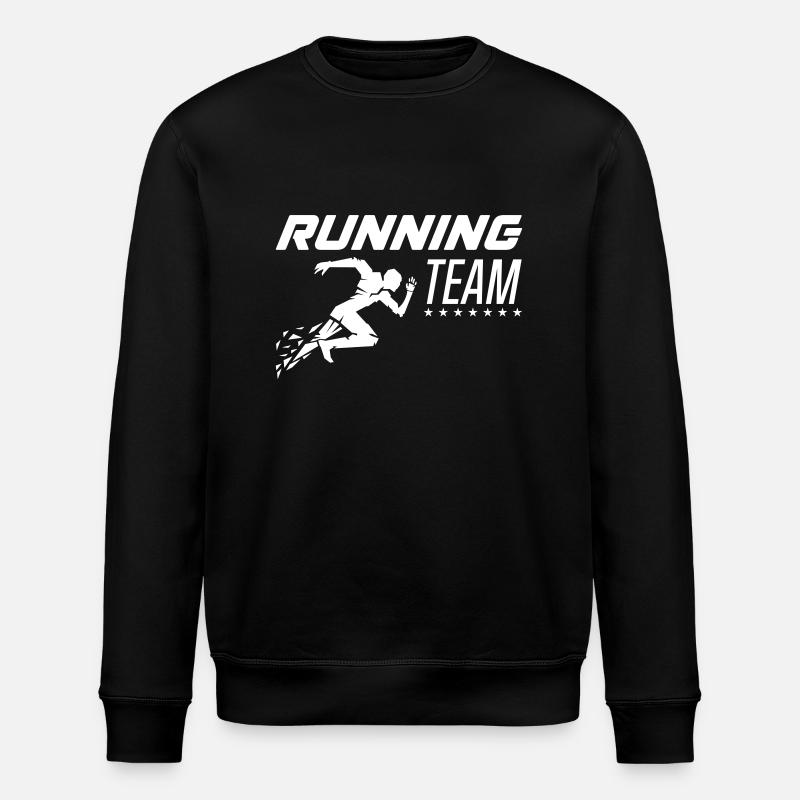 running team - Stanley/Stella ROLLER Unisex Organic Sweatshirt - black