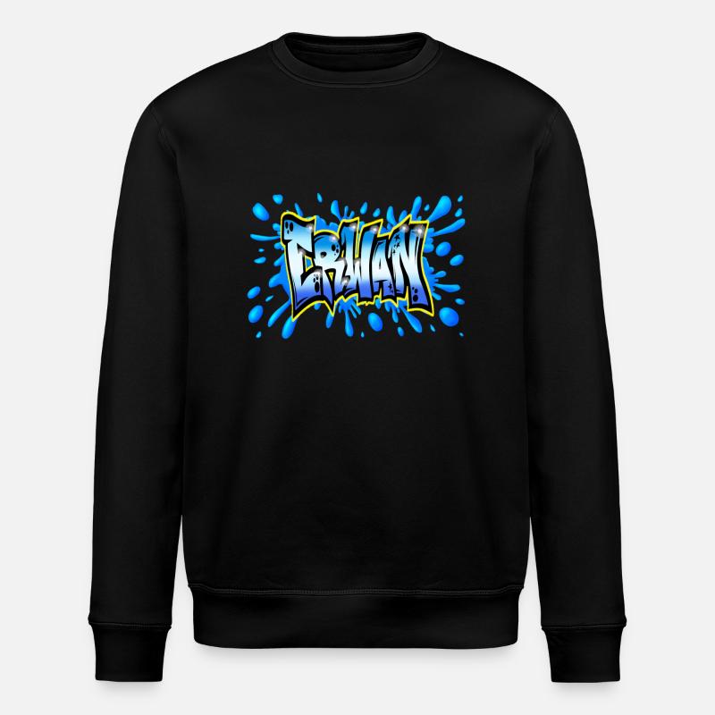 Erwan GRAFFITI NAME PRINT - Sweat bio ROLLER Stanley/Stella Unisexe - noir